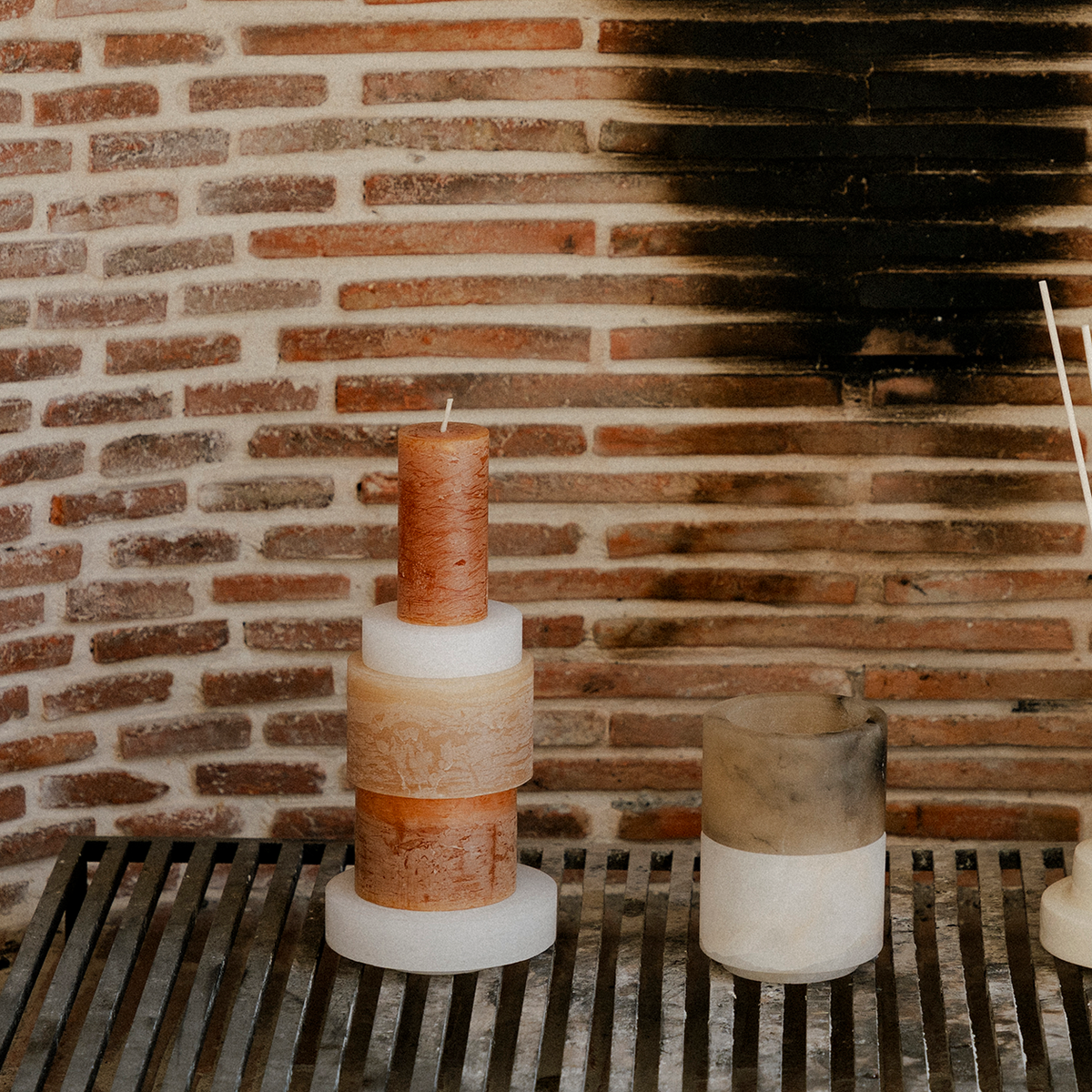 Candle Stack 03- Beige