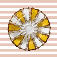Bol en Cristal Ambré Taillé