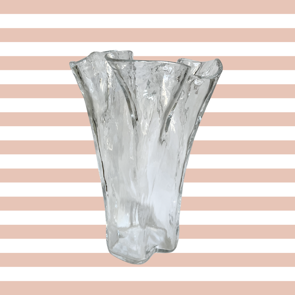 Vase Mouchoir, verre soufflé