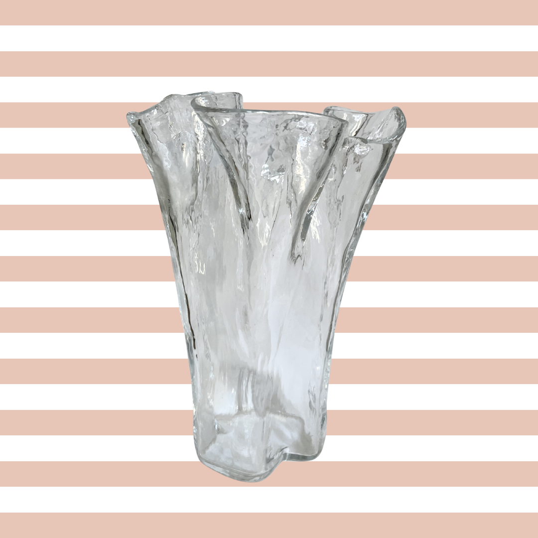 Vase Mouchoir, verre soufflé