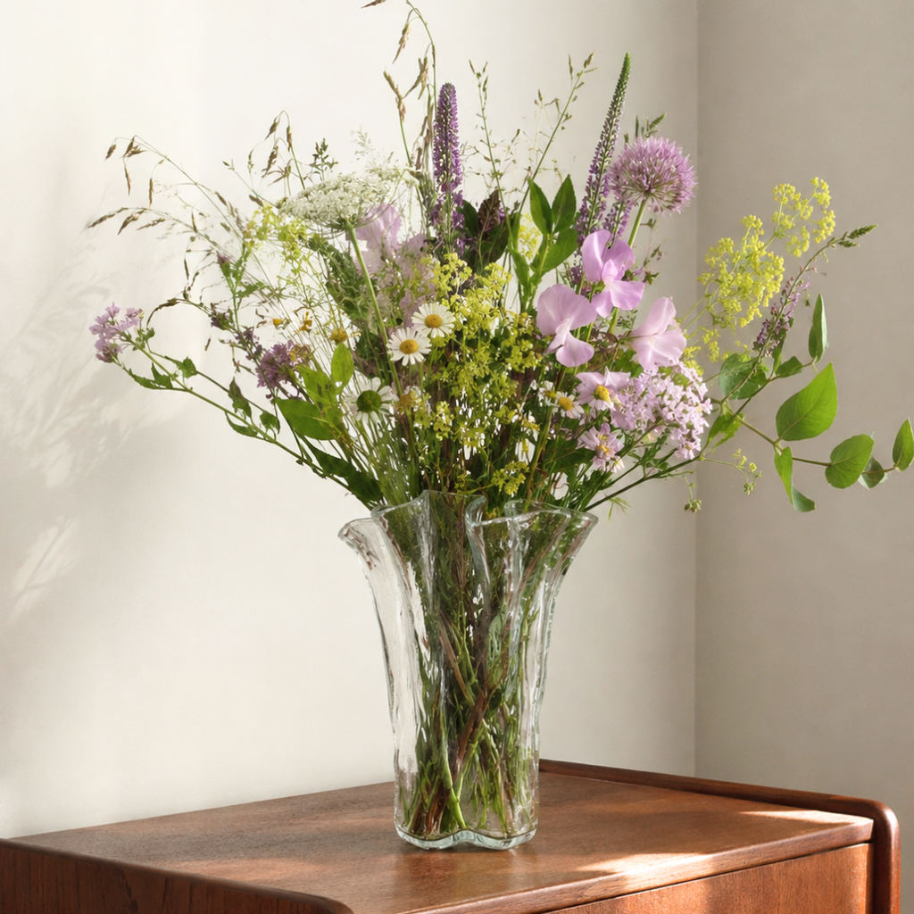 Vase Mouchoir, verre soufflé