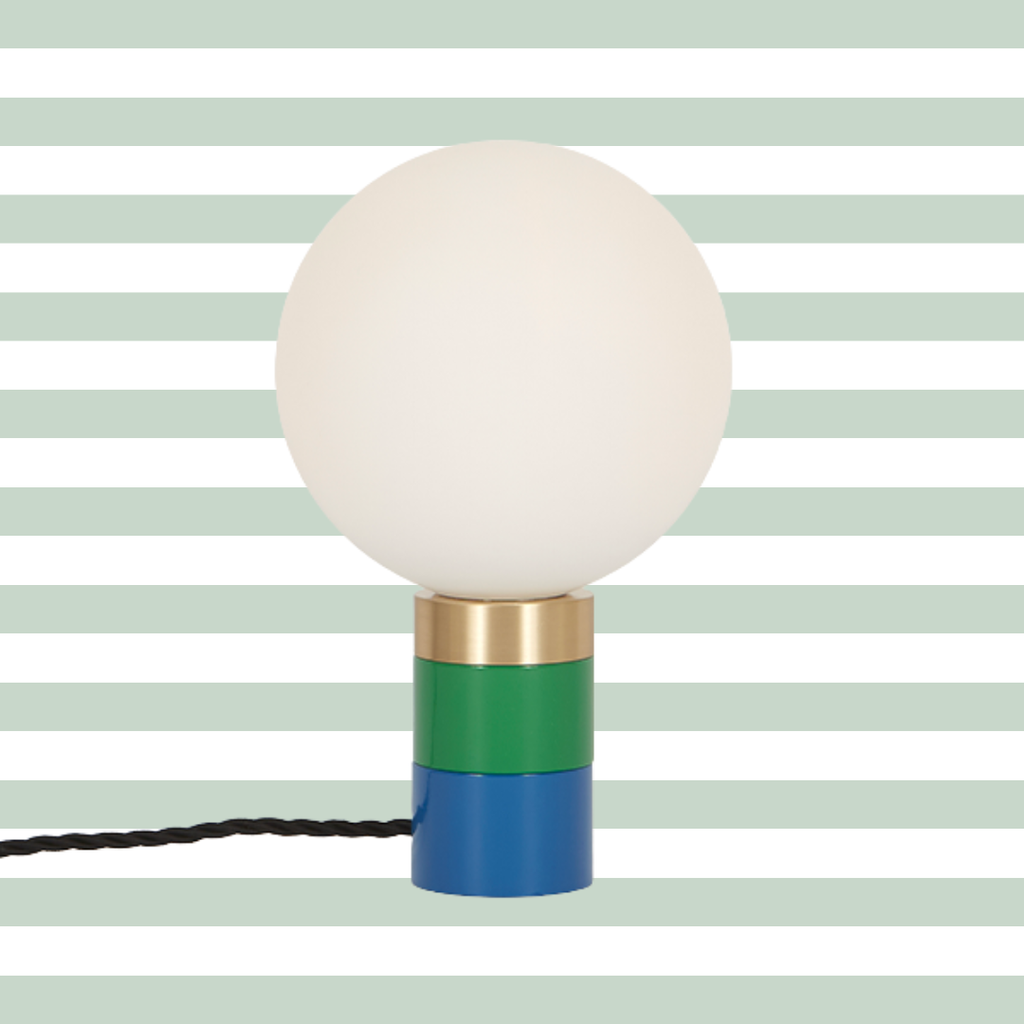 Lampe Moon Mini / Vert & Bleu Électrique