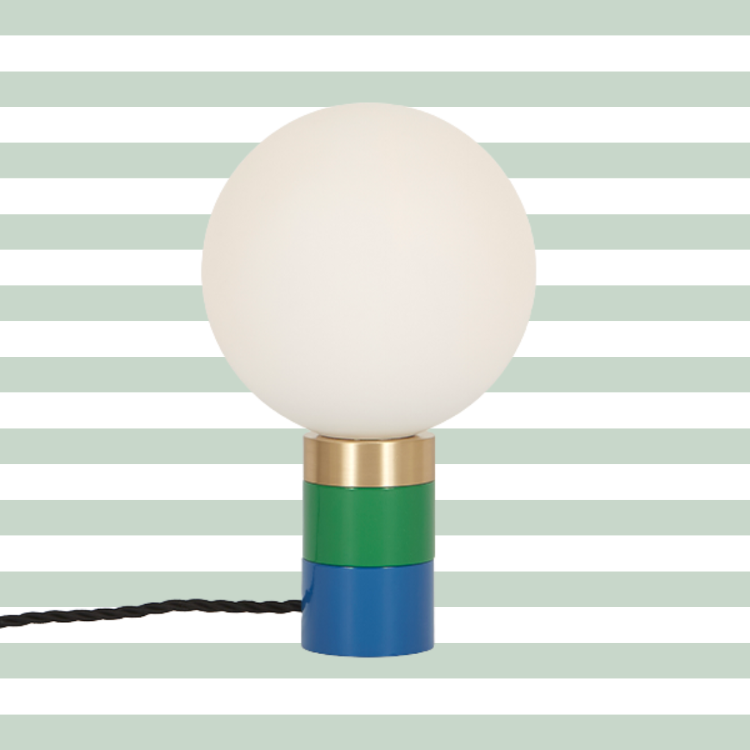 Lampe Moon Mini / Vert & Bleu Électrique