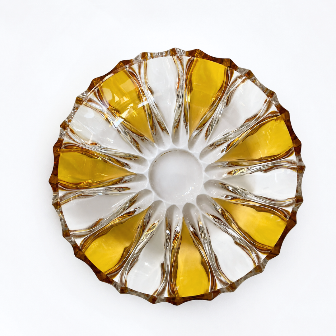 Bol en Cristal Ambré Taillé