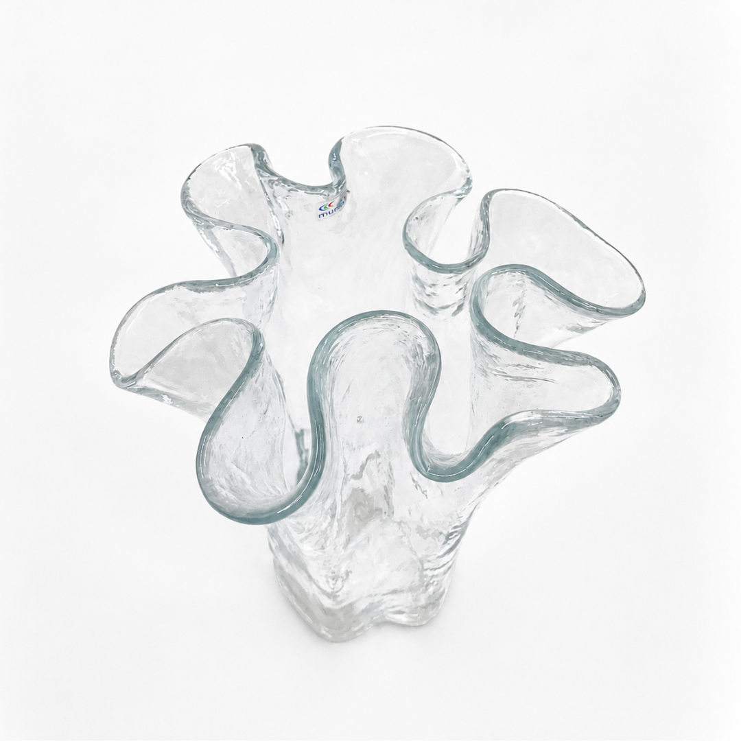 Vase Mouchoir, verre soufflé
