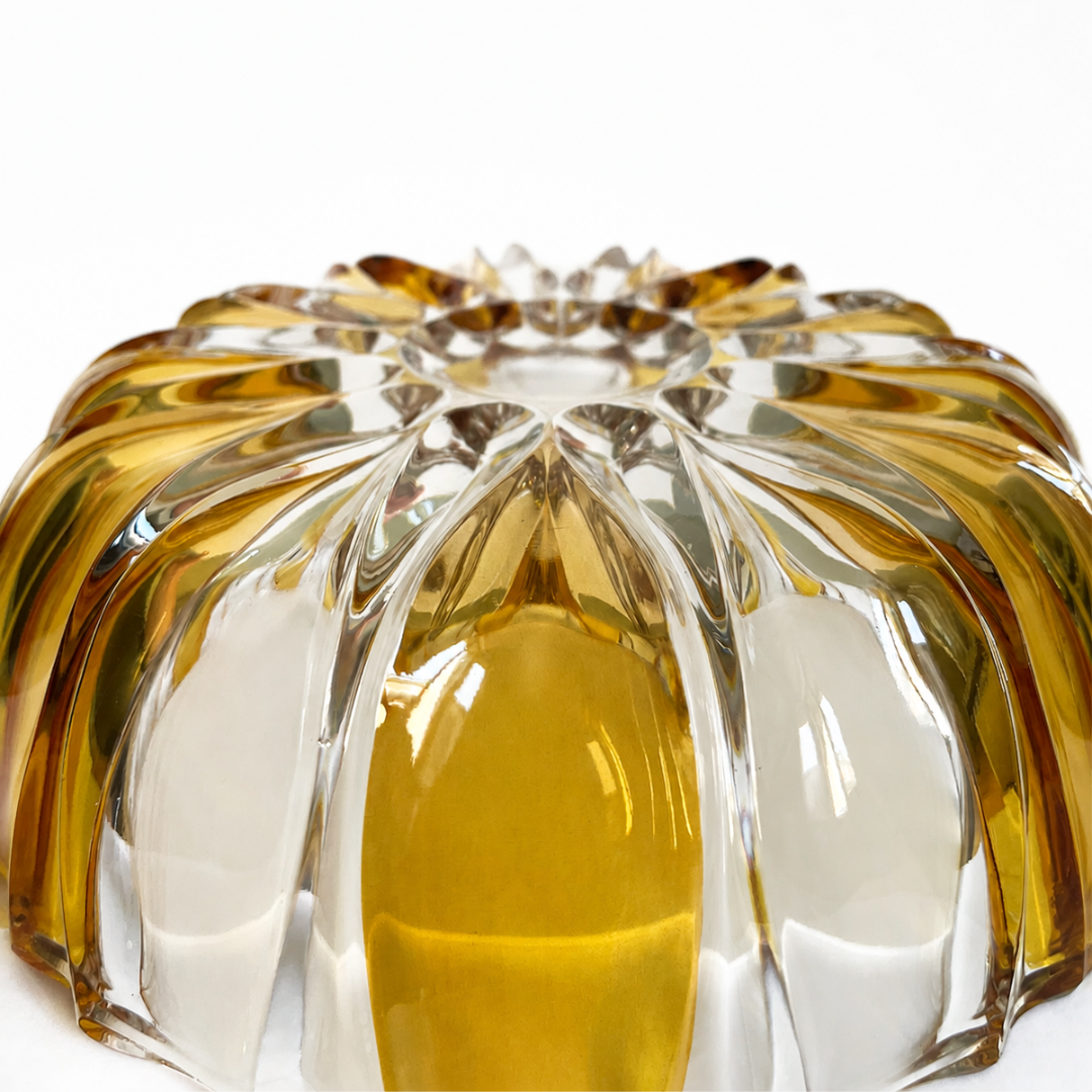 Bol en Cristal Ambré Taillé