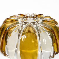 Bol en Cristal Ambré Taillé