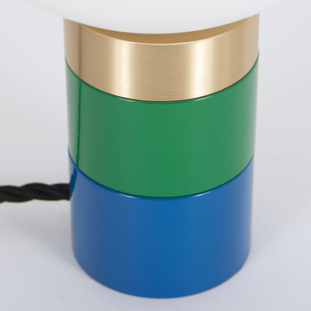 Lampe Moon Mini / Vert & Bleu Électrique