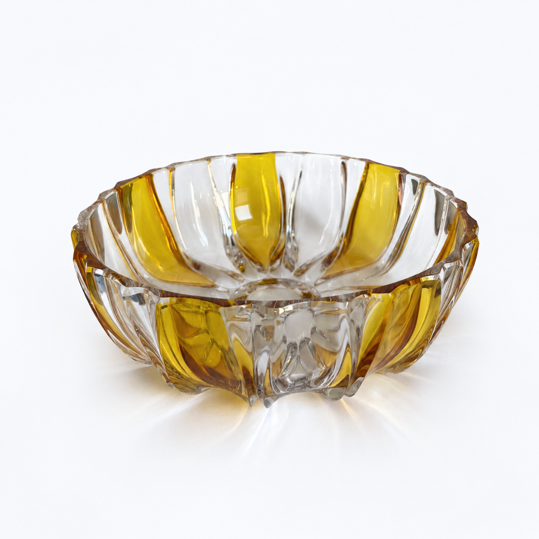 Bol en Cristal Ambré Taillé