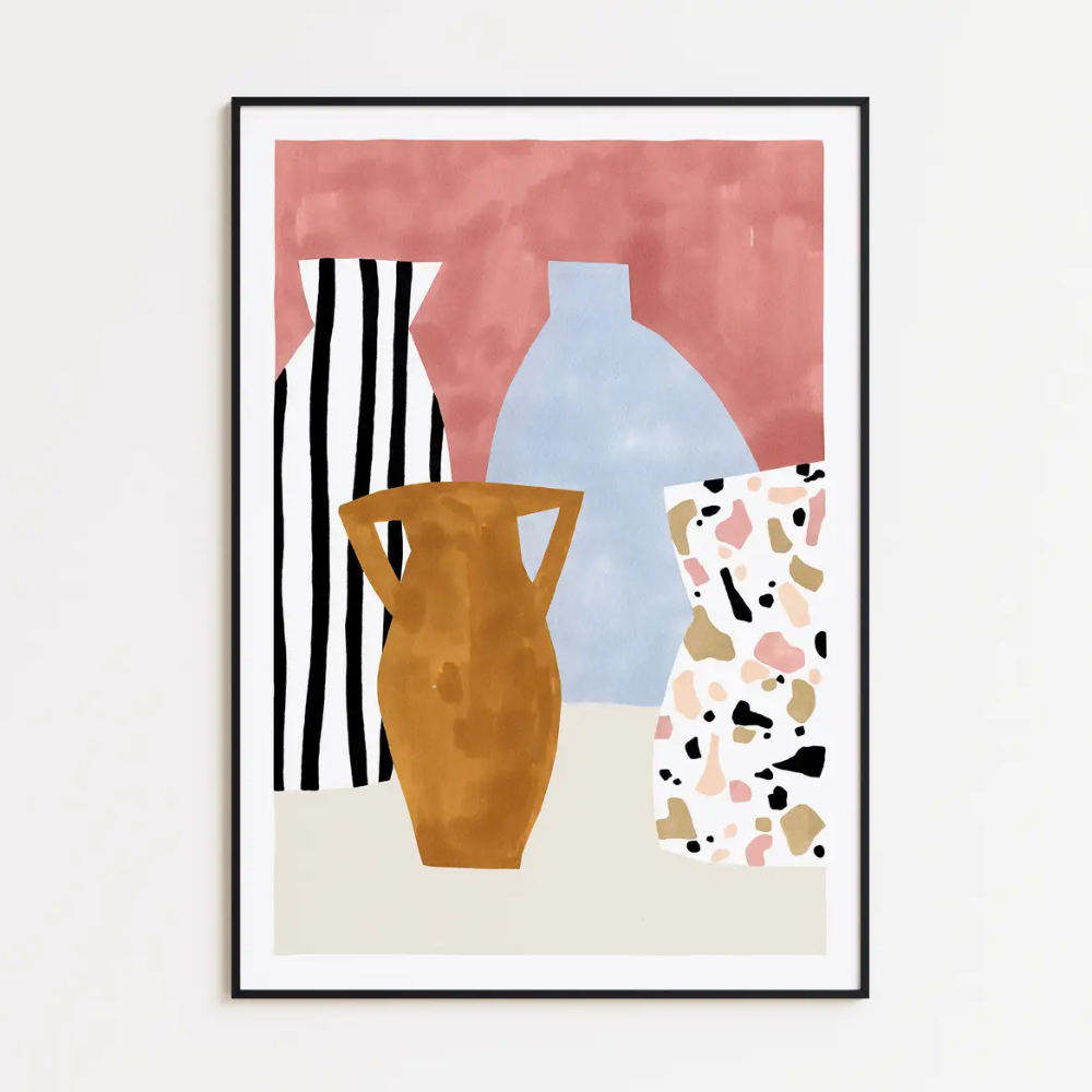 Affiche Vases Terrazzo