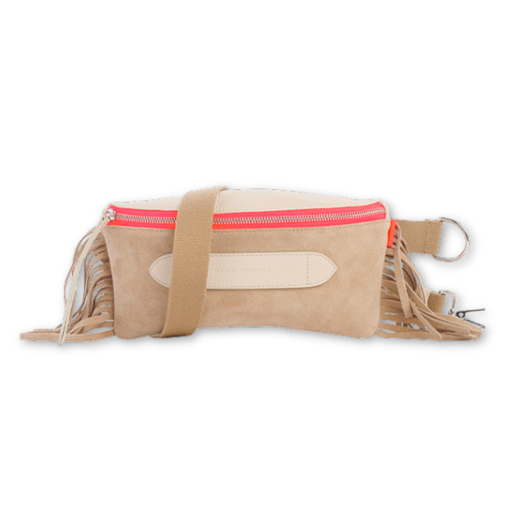 Sac Banane Coachella / Beige & Rose Fluo