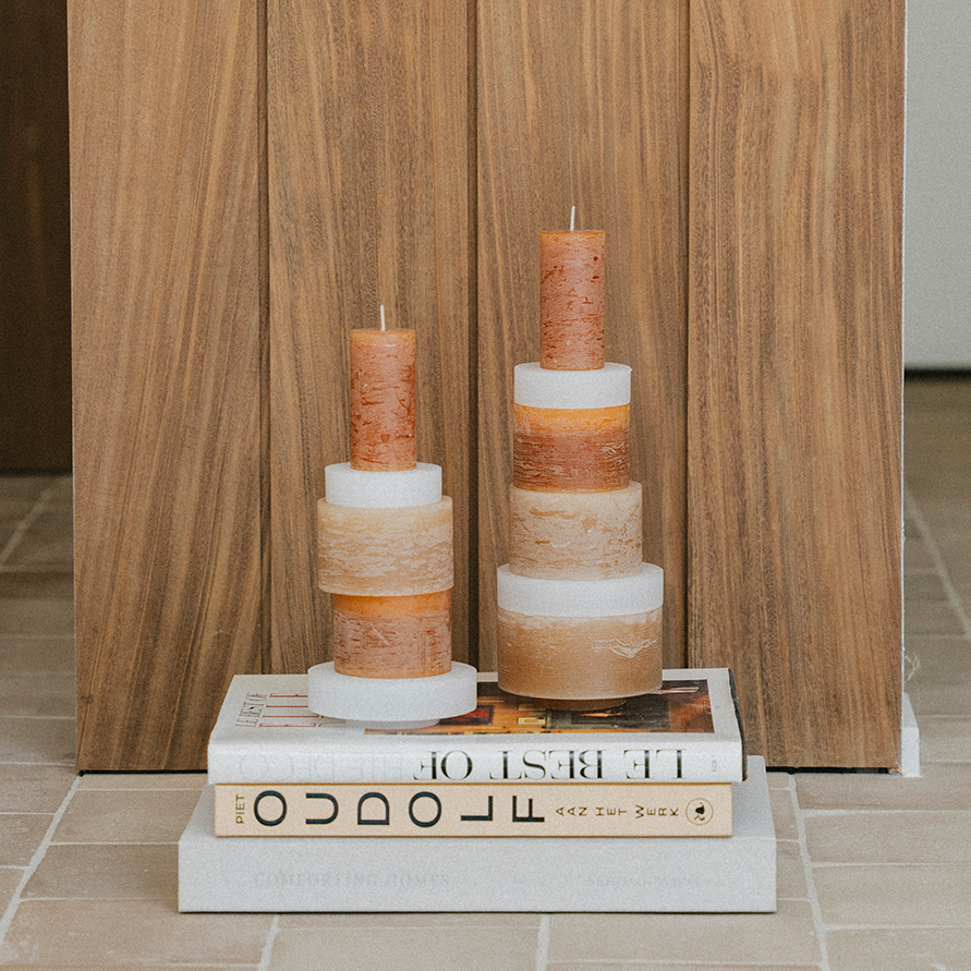 Candle Stack 03- Beige