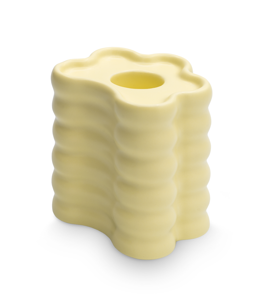 Bougeoir Flora Grand – Jaune