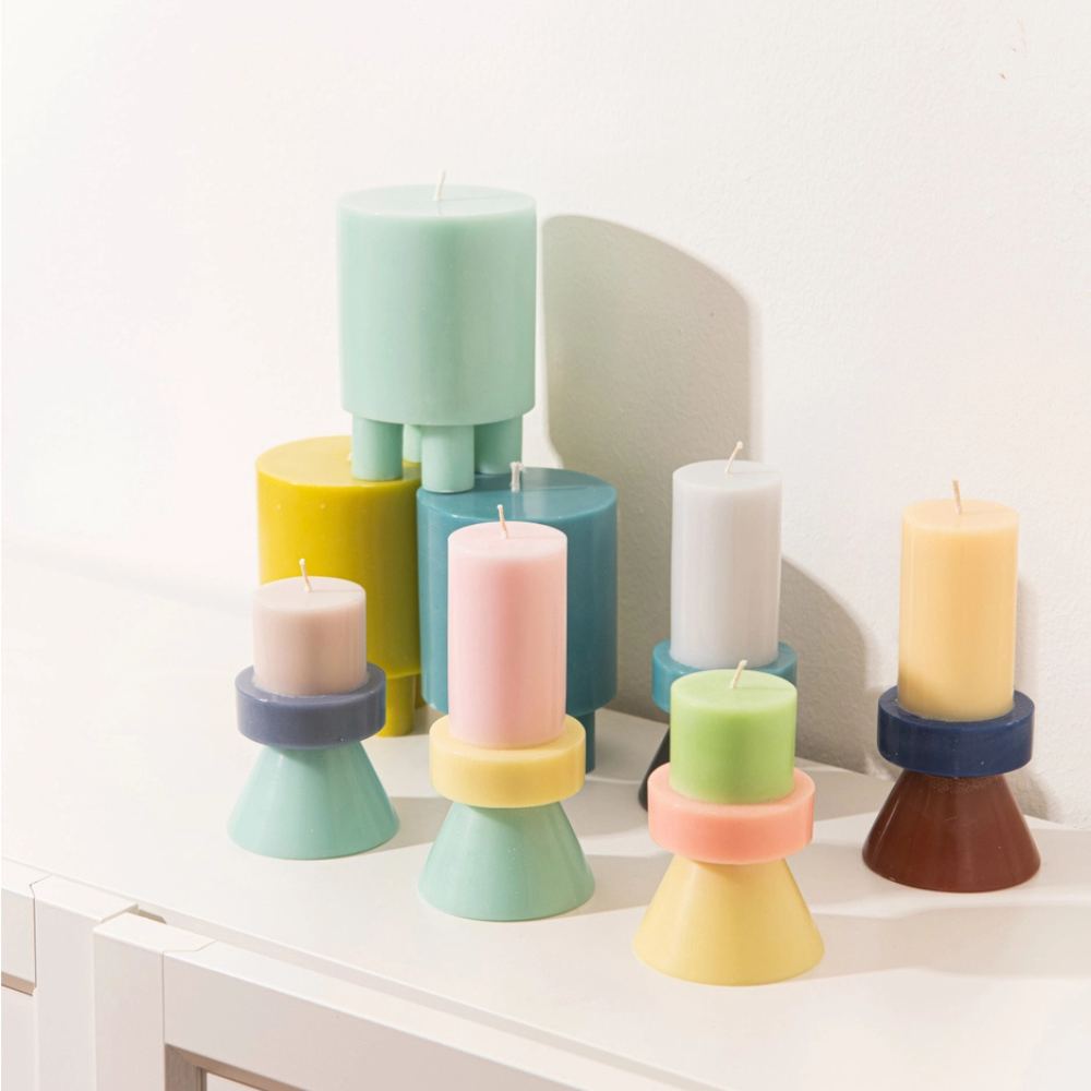 Collection de bougies Stack Yod & Co colorées