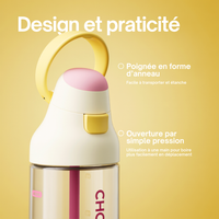 Gourde à paille Kada Cup blanche 550 ml de Chako Lab avec son design pratique.