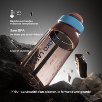  Gourde à paille Kada Cup brune 550 ml de Chako Lab. Sans BPA.
PPSU